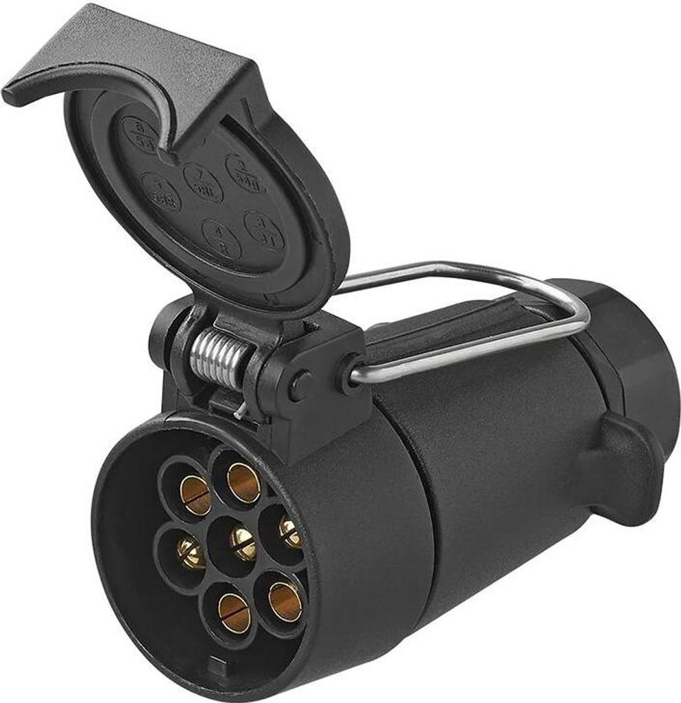 Buchse 7-polig PVC fliegend mit Haken