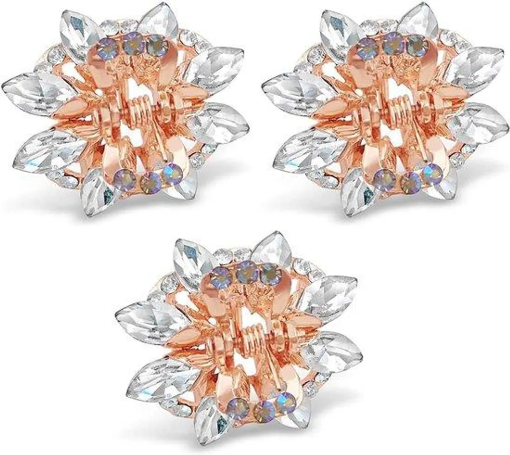 Petites Barrettes Cheveux pour Mariage et Cérémonie en Métal et Strass