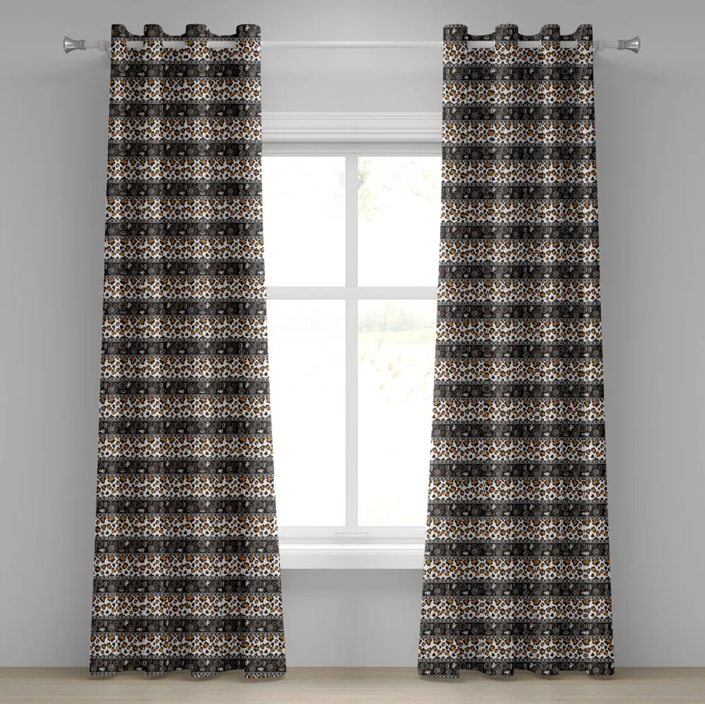Rideaux Safari pour chambre ou salon ambiance exotique 280 x 245 cm