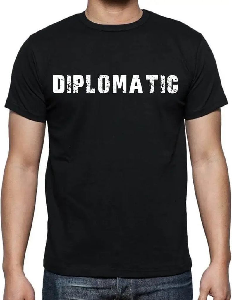 Herren Grafik T-Shirt Diplomatie – Diplomatic – Öko-Verantwortlich Vintage Jahrgang Kurzarm Lustige Druck Geburtstag Geschenk Mann