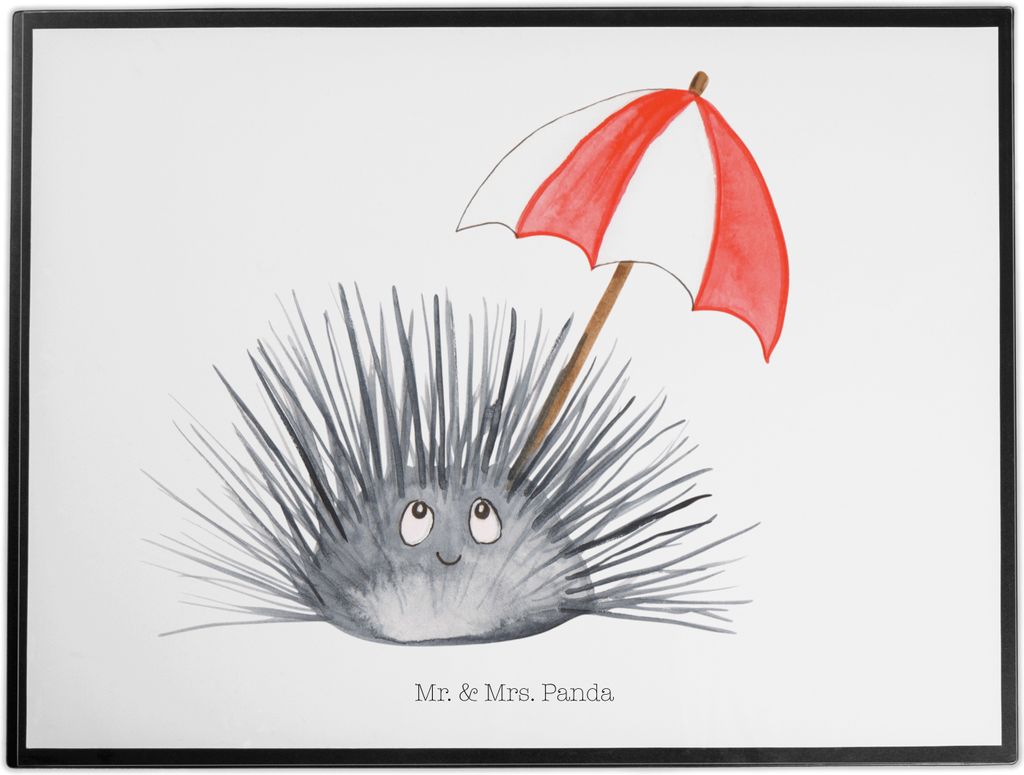 Mr. & Mrs. Panda schreibtischunterlage Seeigel - Weiß - Geschenk, Selbstliebe, Meer, schreibtischunterlagen, Lebe, tischauflage, Selbstakzeptanz, ...