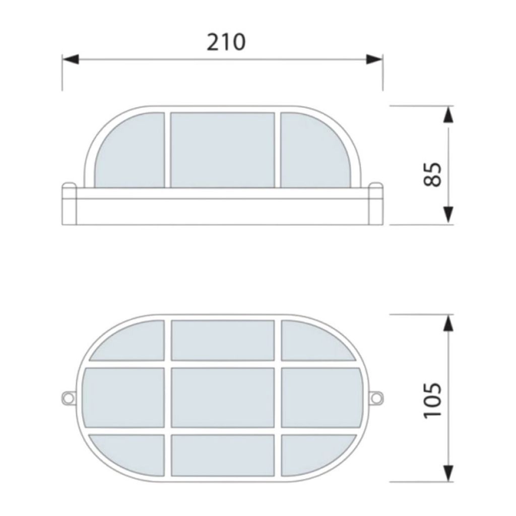 Aluminium Kellerleuchte IP54 E27 - weiß Produktbild 3
