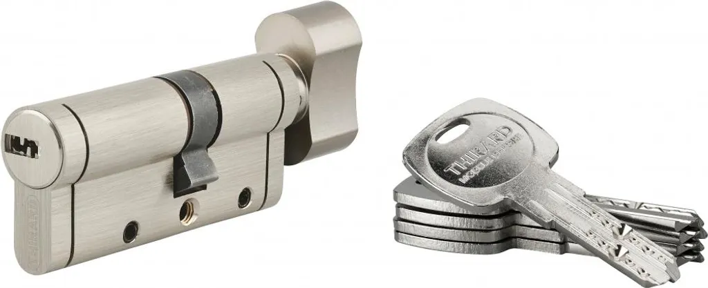 Barillet de porte haute sécurité THIRARD Trafic 12 nickel 30x40 mm