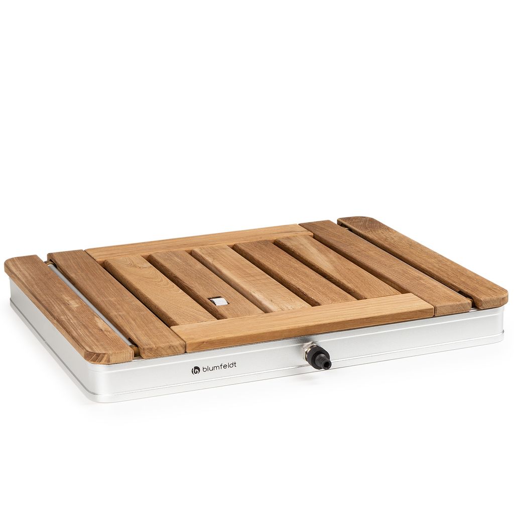 Blumfeldt Sumatra Teak Square, zahradní sprcha, hliník, Obrázek produktu 