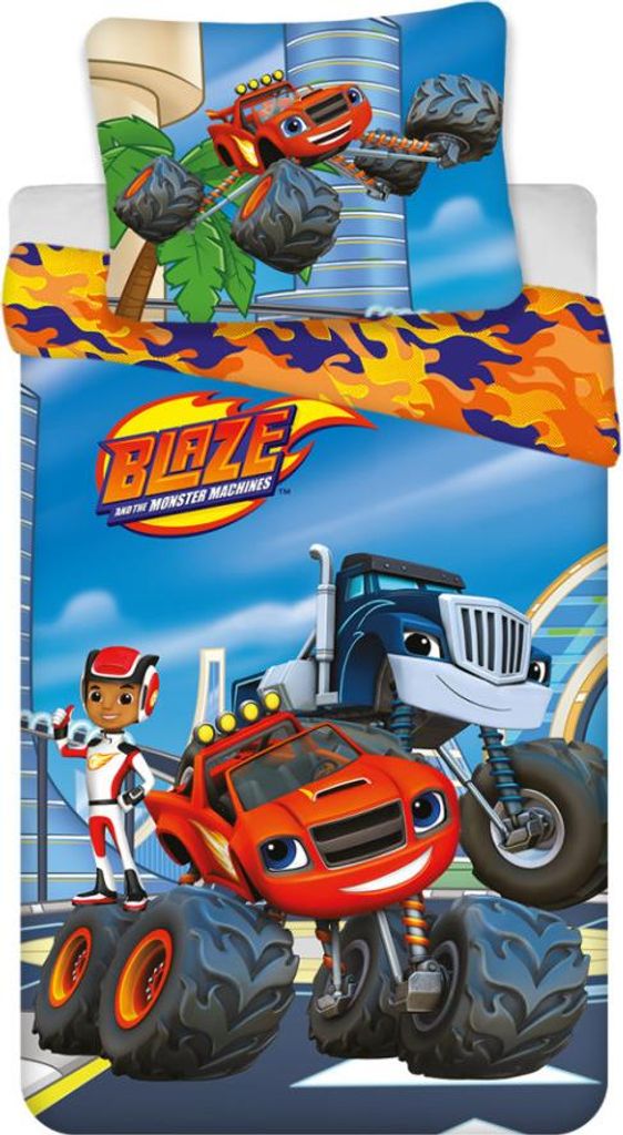 Blaze Race Kinderbettwäsche-Set 100×135 cm, 40×60 cm Produktbild 