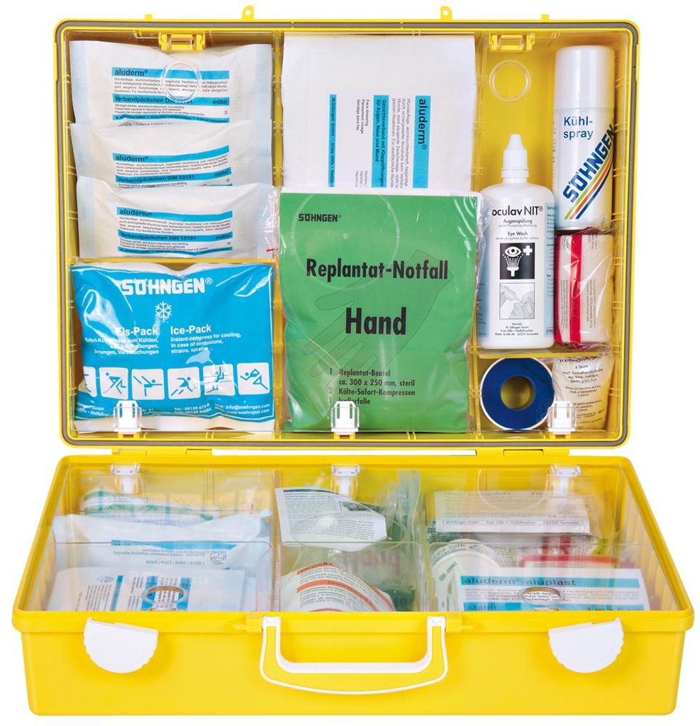 SÖHNGEN Erste-Hilfe-Koffer extra + INDUSTRIE MT-CD gelb