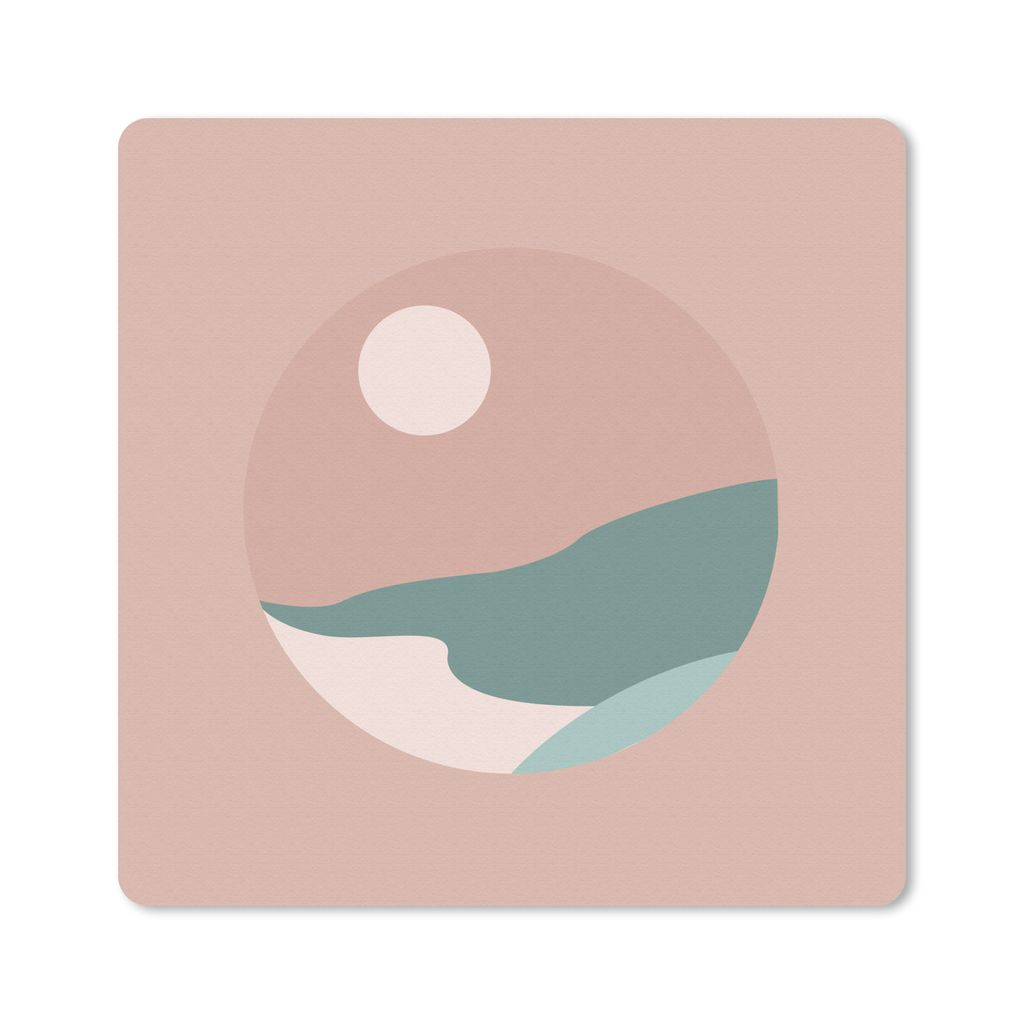 MuchoWow Mauspad Mousepad Sommer - Sonne - Strand 30x30 cm - Mousepads - Maus Mat - Pad - Mausunterlage - Gaming