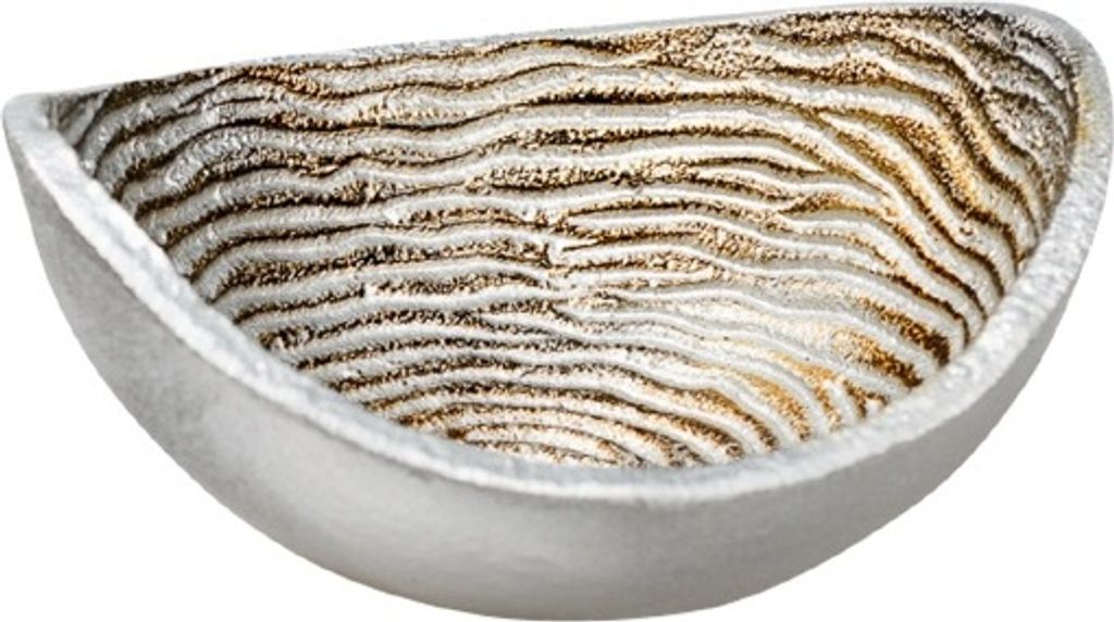 Räucherschale Metall Silber/Braun, Ø aussen 13 cm