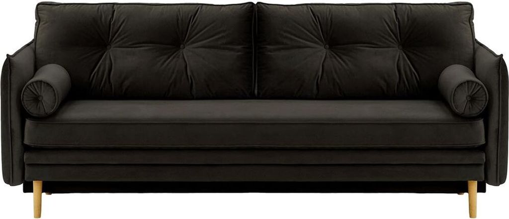 SLF24 - Schlafsofa Darnet mit Stauraum - schwarz - Velluto 20