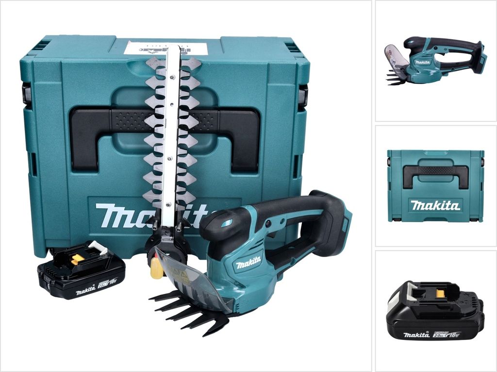 Makita DUM 111 A1XJ Akku Grasschere Strauchschere 18 V + 1x Akku 2,0 Ah + Makpac - ohne Ladegerät