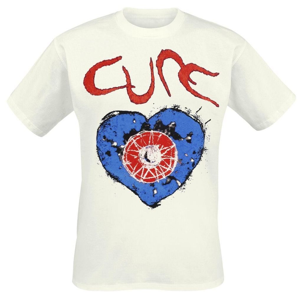 The Cure T-Shirt Herren Heart weiß Band-Merch, Bands 100% Produktbild 
