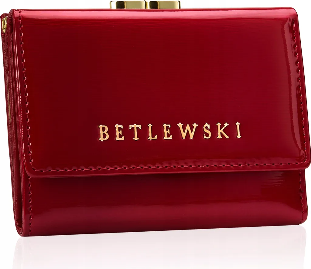 Regala il Portafoglio Betlewski Rosso: Eleganza in Vera Pelle RFID