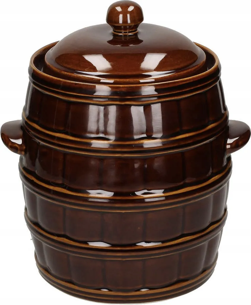 Pentola di fermentazione Pentola di fermentazione in gres da 8 litri a chiusura ermetica con coperchio
