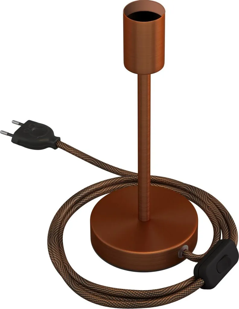 Alzaluce Metallo Vintage - Lampada da Tavolo Stile Industriale E27