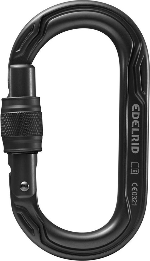 EDELRID Oval Power 2500 Screw - Verschlusskarabiner - night night