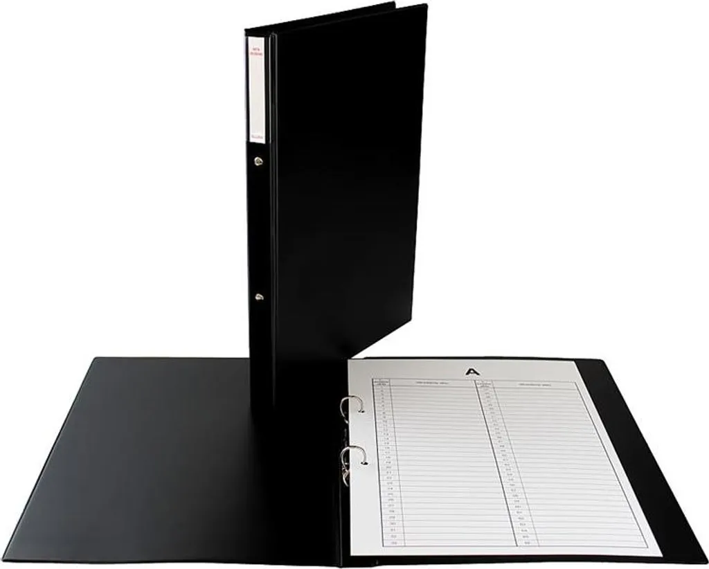 Cartella Nera Slim 2 Anelli 2cm | Organizzazione Documenti Rapida