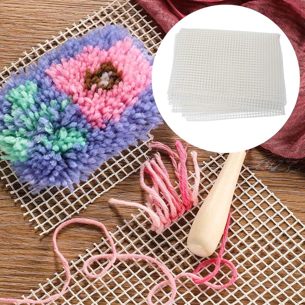Kreuzstichplatten Teppichnetz Leinwand Leere Teppichhaken Netz DIY Teppichleinwand für Dekoration - 150 x 100 cm - 1,6 x 1,1 Yards
