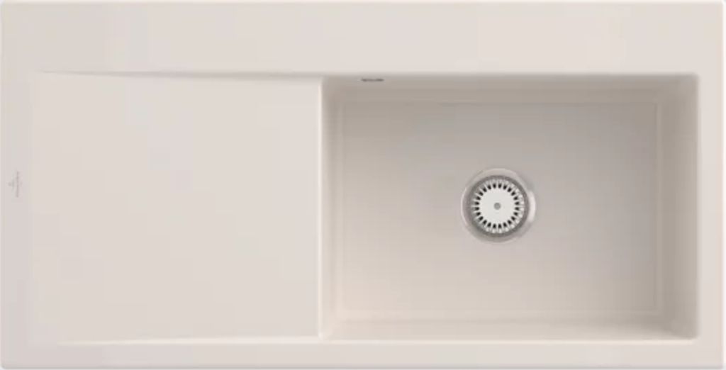 V&B Spüle Subway Style 60 re, m Abl.garn, Hand., crema CeramicPlus