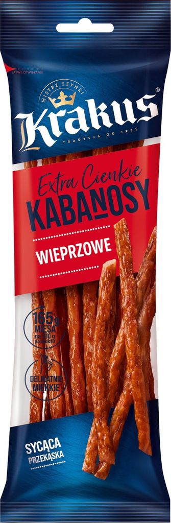 Kabanosy wieprzowe Kru Kru 95 g Zdjęcie produktu 