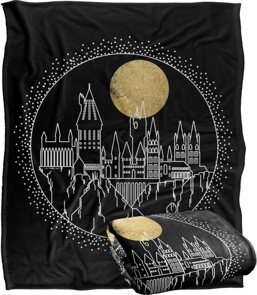 Couverture Harry Potter Hogwarts multicolore - Textile premium taille unique