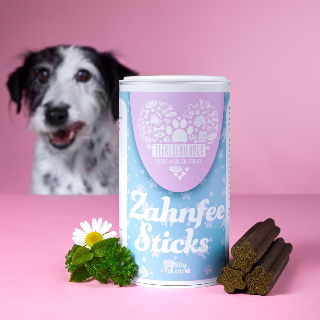 TIERLIEBHABER - Zahnfee Sticks für Hunde 350g (13 Sticks) – Zahnpflege Sticks zur Reduktion von Zahnbelag & Mundgeruch – Natürliche Dental Ka...