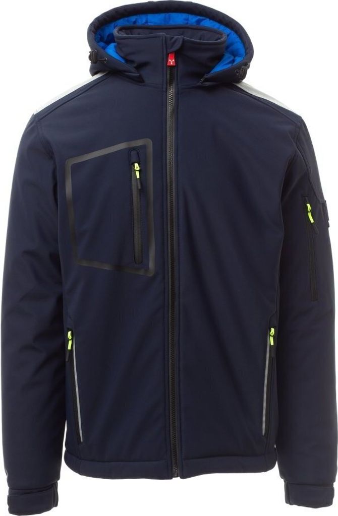 Herren Softshelljacke Gefüttert "STREAM PAD" - Payper Marineblau/Königsblau L