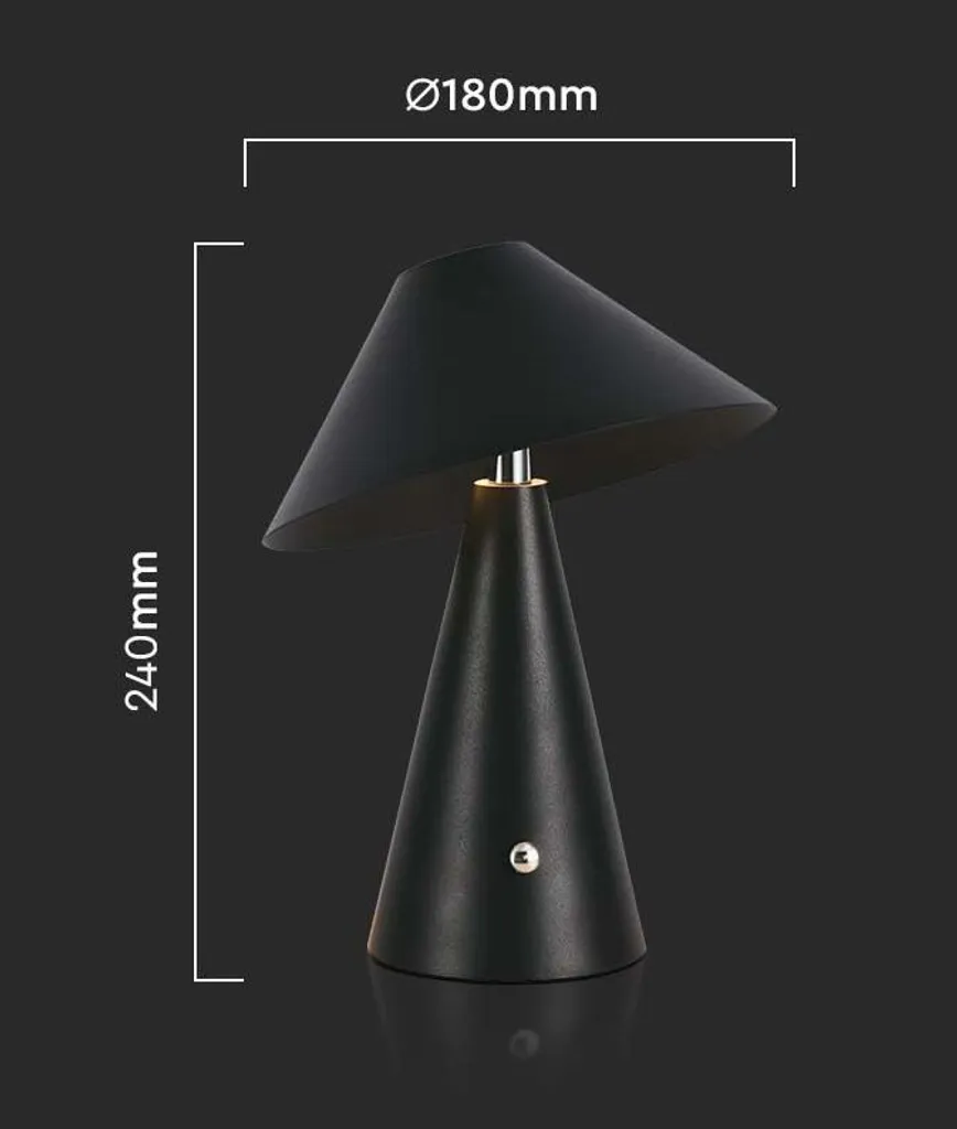 Lampe de bureau restaurant 3W 200lm LED USB rechargeable - Réf 7947 - 8