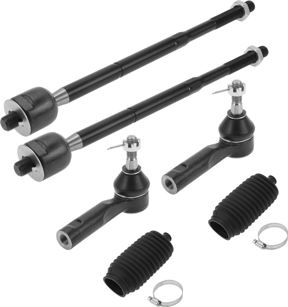 6 Stück Vordere Aufhängungssatz Innen Außen Spurstangenkopf mit Stiefel für Chevrolet Equinox 2005-2009 für Pontiac Torrent 2006-2009