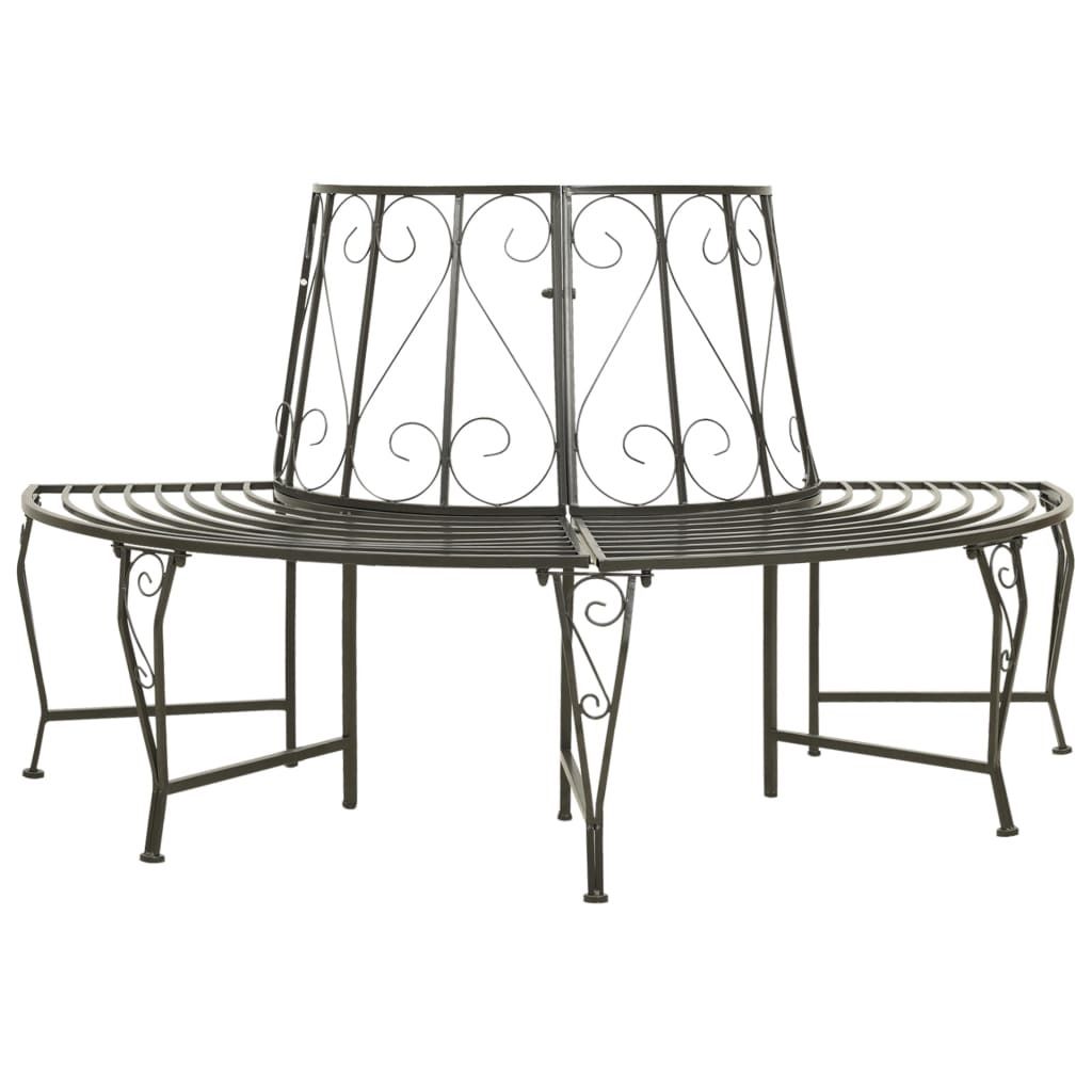 Baumbank Halbrund 160 cm Stahl