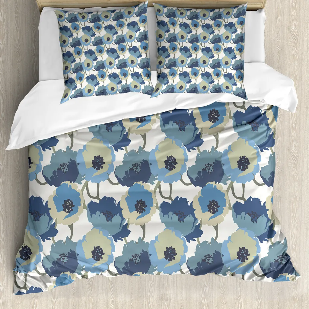 Recensione Copripiumino ABAKUHAUS 155x220: Fiori Navy e Comfort