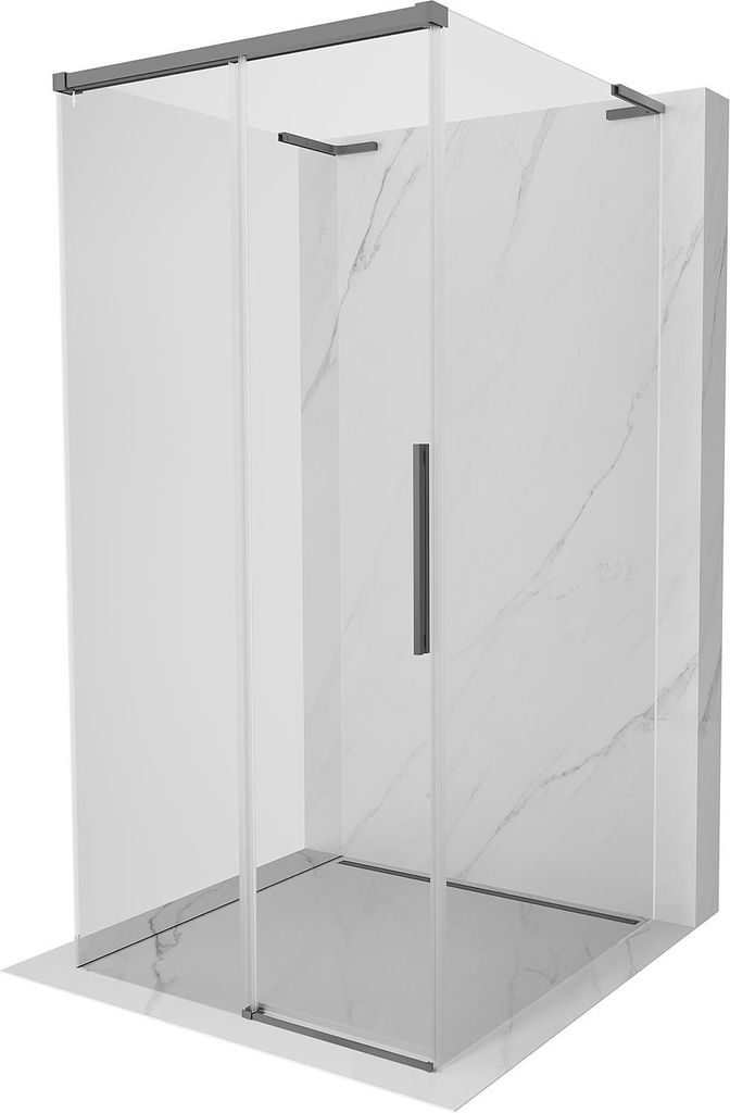 Mexen Rox-3S L 3-seitige, verschiebbare Duschkabine 110 x 110 , transparent, Gun Metal - 8C2L-110-110-95-00-3S