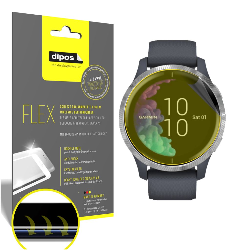 2x ochranná fólia pre Garmin Venu (43mm), 100% pokrytie Obrázok produktu 