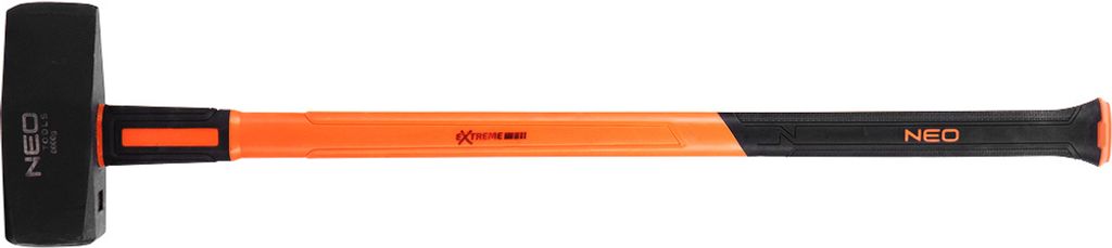 NEO TOOLS Steinhammer 4-6 kg, Glasfaserstiel, für das Schmieden und andere Bauarbeiten entwickelt, monolithische Konstruktion aus einem Stahleleme...