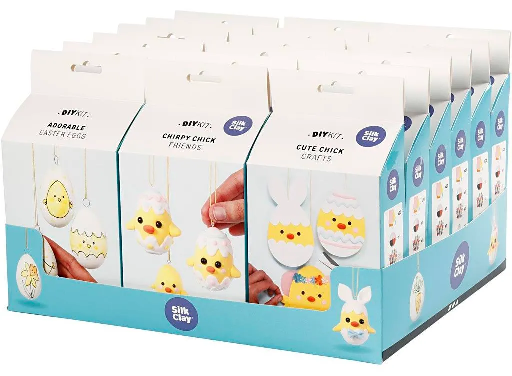 Activité Pâques famille : kit DIY œufs et poules pour déco de table