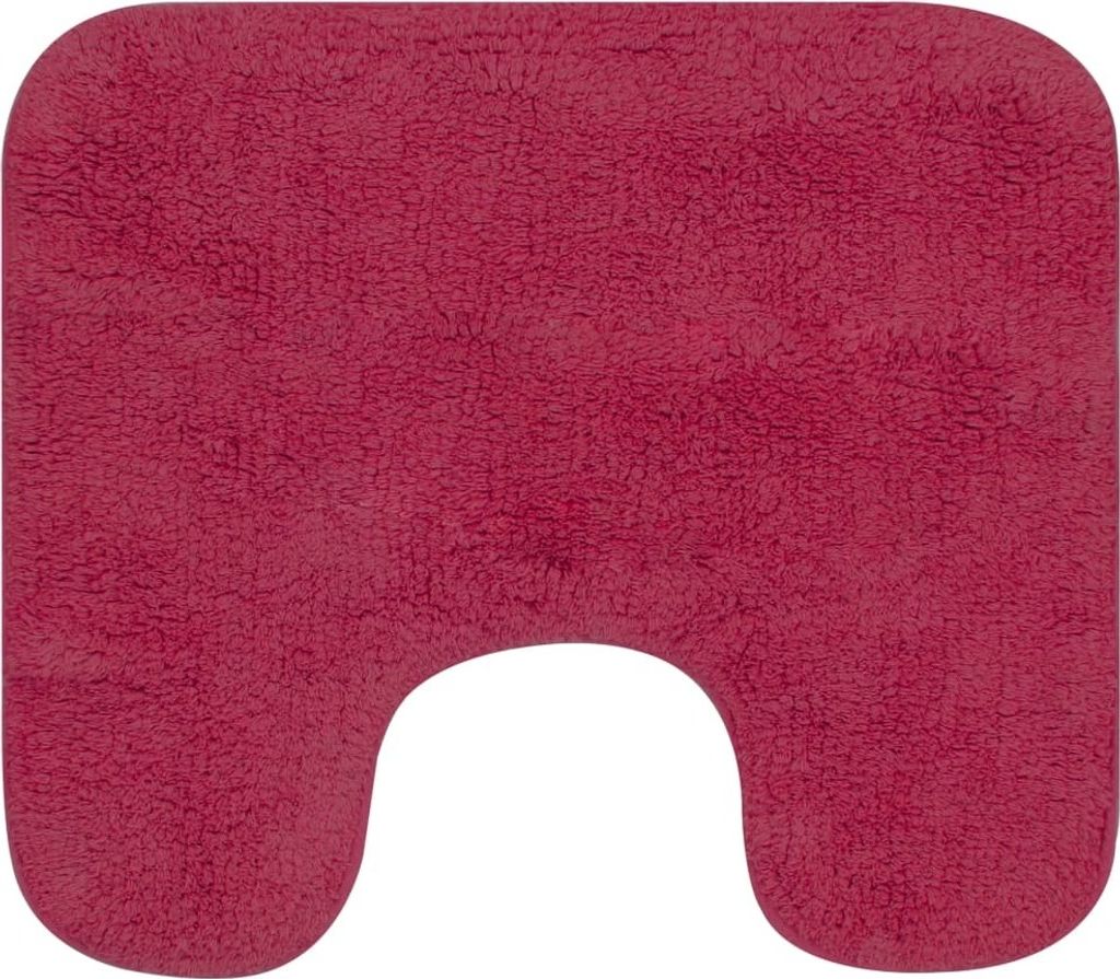 Cloris DesignMöbel Badematten - Rosa Badematten-Set 3-tlg. Stoff Fuchsia Schlichtes5923183