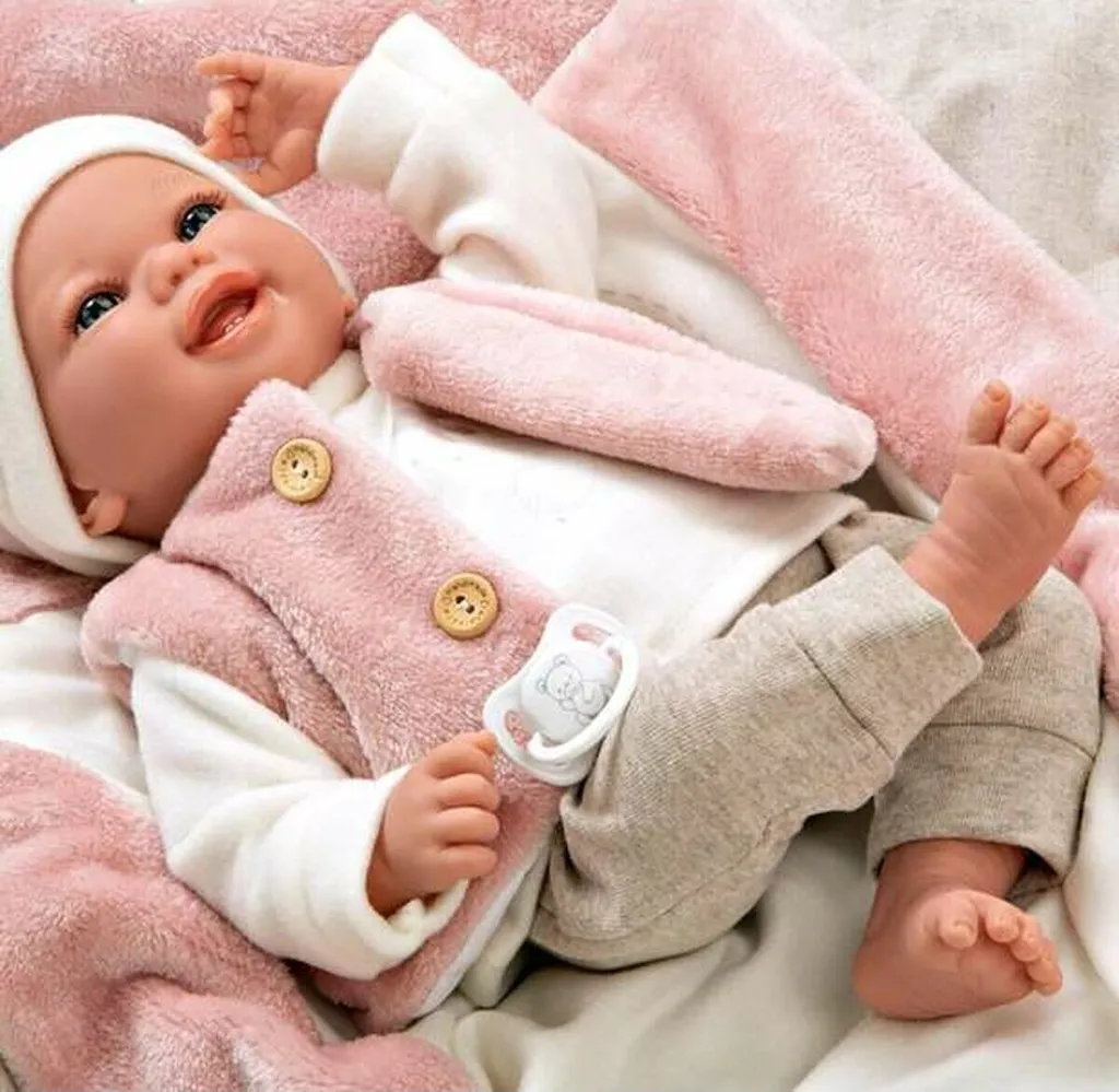 Poupée bébé Arias Elegance avec mécanisme sonore et ensemble blanc - 4