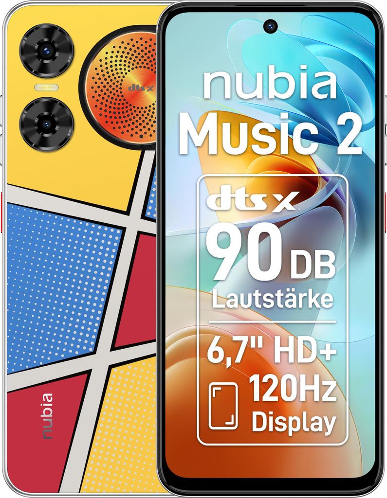 ZTE Nubia Music 2 4GB + 128GB Pop Art Smartphone Produktbild 