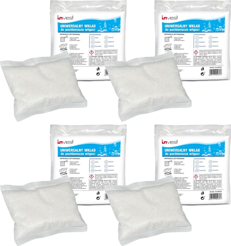 Invest 4x Nachfüllgranulat für Luftentfeuchter, 4x 250g Produktbild 