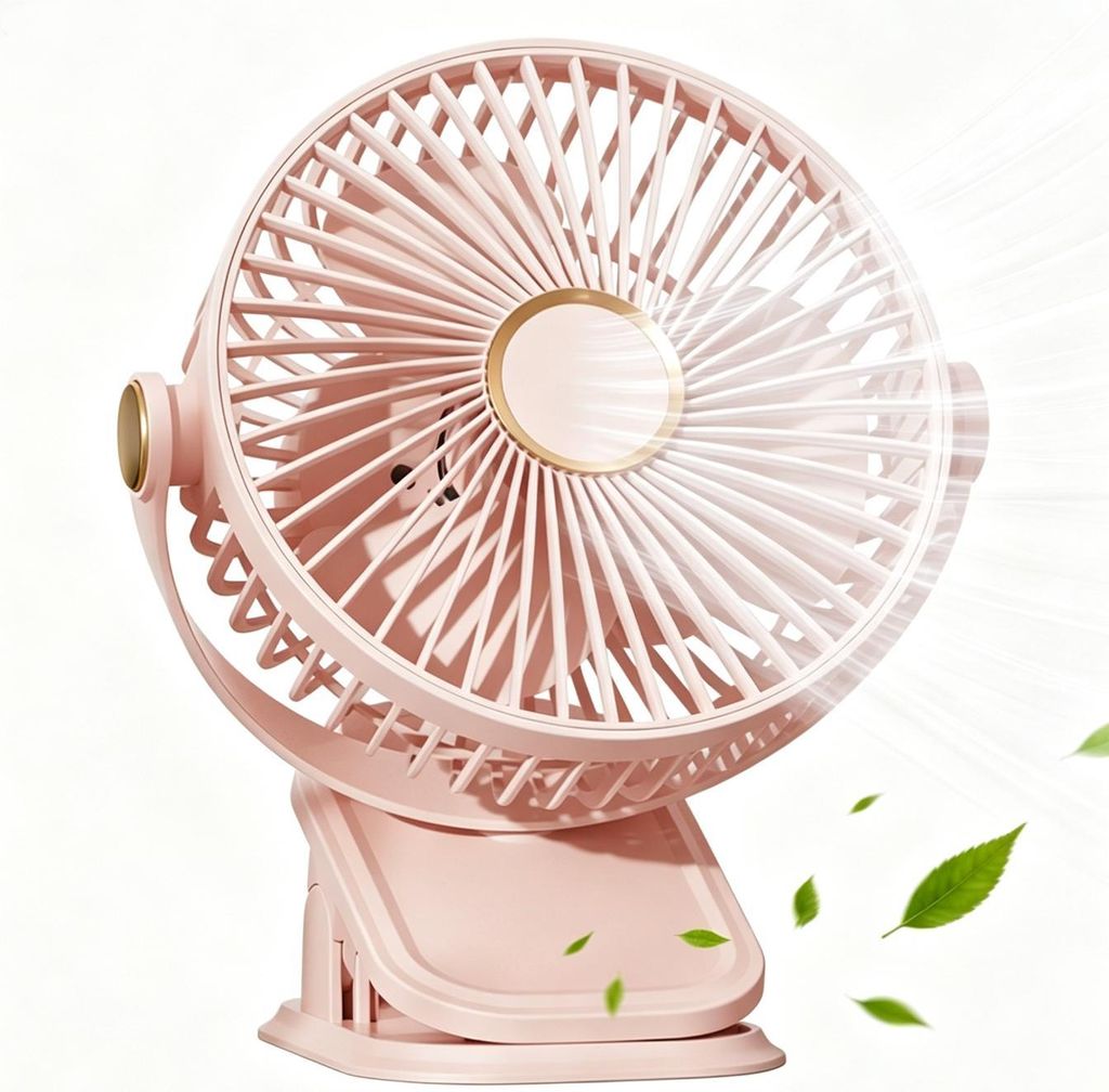 Mini Ventilator mit Clip, 360° Grad Drehung Kleiner USB Produktbild 