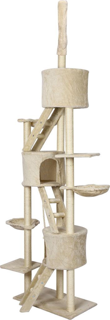 Wiltec Kratzbaum deckenhoch 233-270 cm in Beige, Produktbild 3