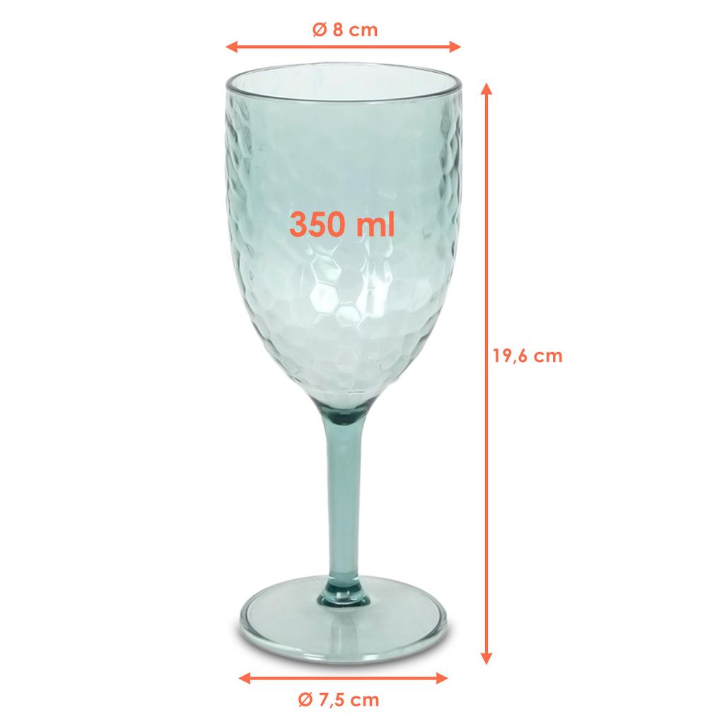 1.06 Camping Weinglas aus Kunststoff - 350ml