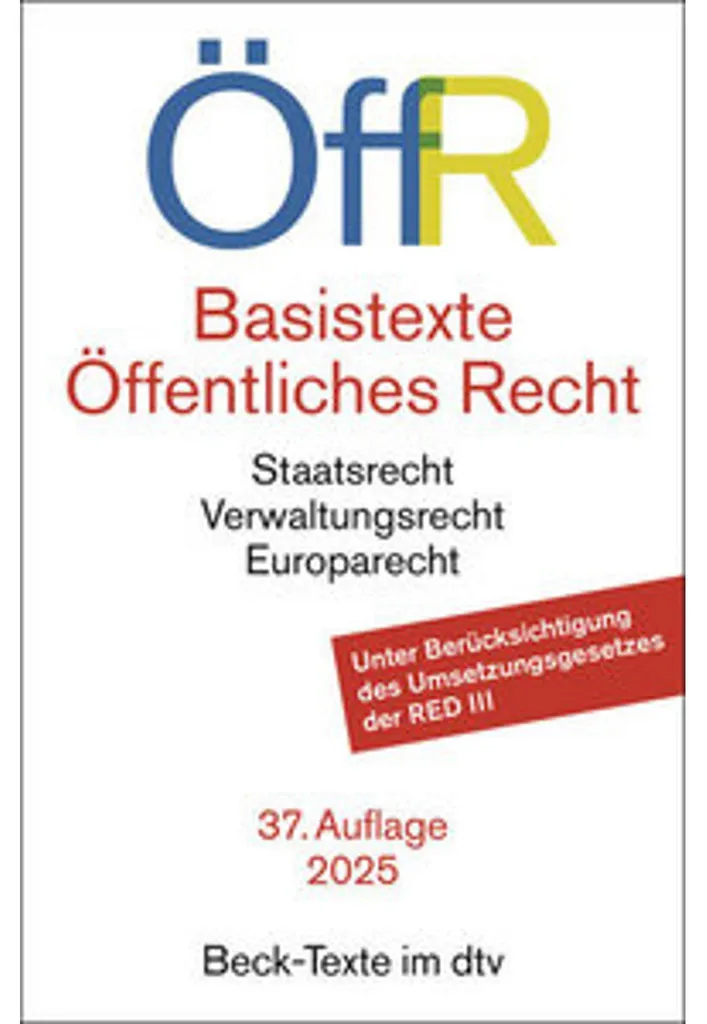 Code Juridique Basistexte Öffentliches Recht pour Étudiants en Droit