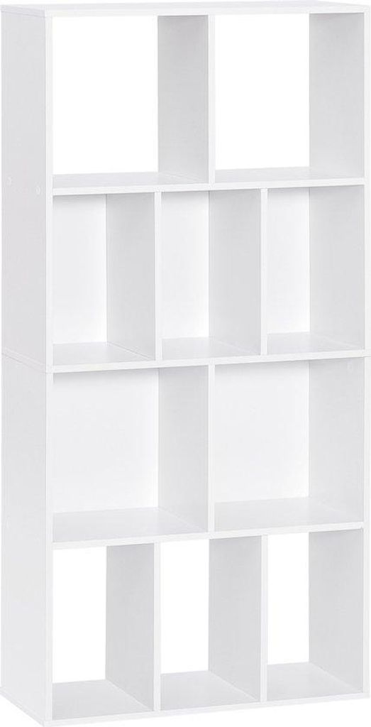 Schwedische Bücherregal - Aufbewahrungsregal / Bücherregal / Leiterregal - Brettschicht - 60x20x120 cm - Weiß