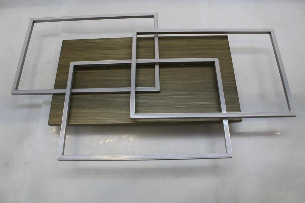 Plafonnier LED intensité variable marron bois composite design 82 x 50 cm - 11
