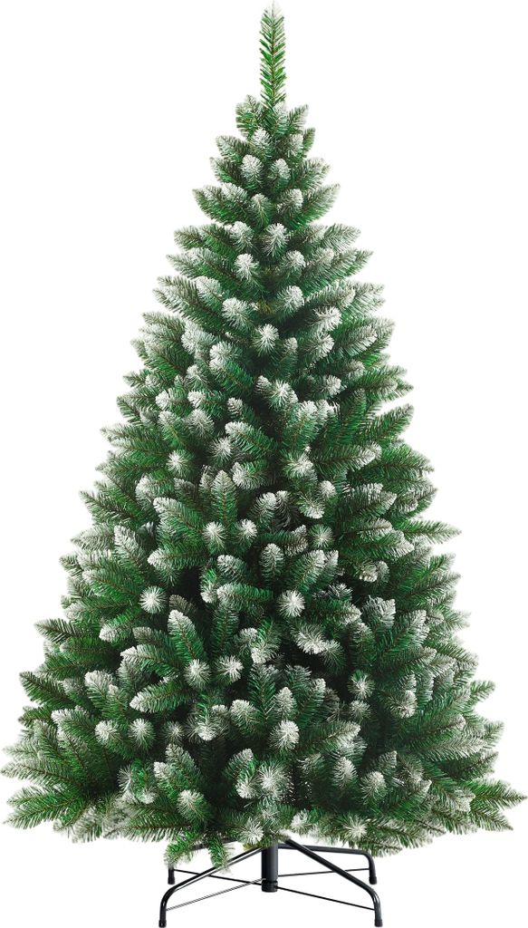 Künstlicher Weihnachtsbaum tannenbaum 210cm Weihnachtsbaum mit 1049 Spitzen, mit Lichterkette und Handschuhe, Weihnachtsdeko für Haus und Garten