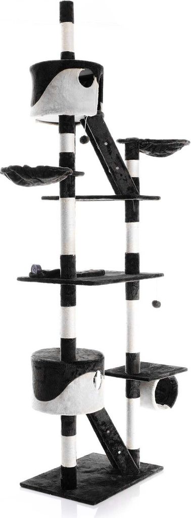 Wiltec Kratzbaum 240-260 cm schwarz/weiß, Katzenkratzbaum Produktbild 8