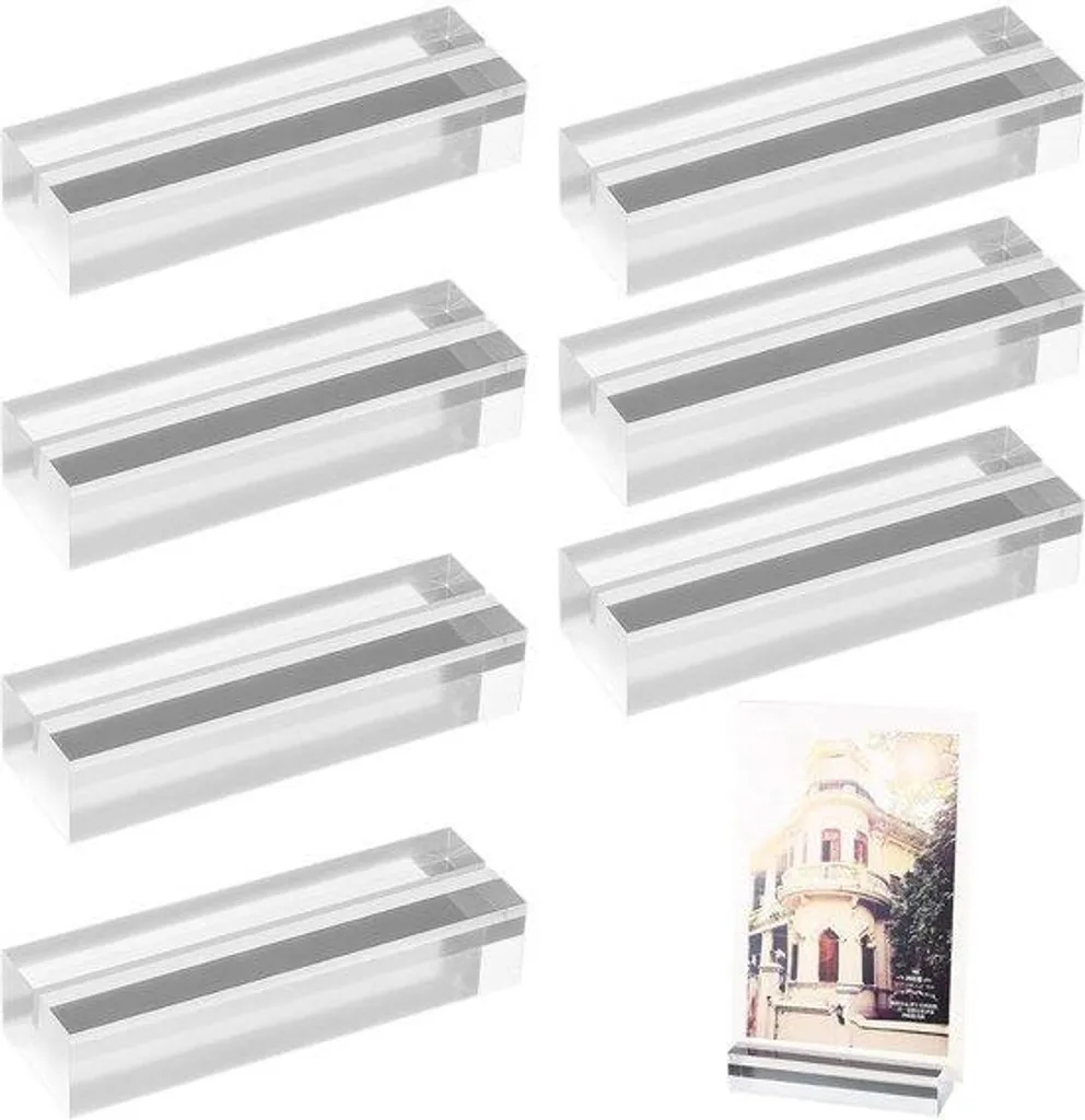 Cartes en Acrylique Rigide 10x3x2 cm - 7 Supports Transparents A6 A7