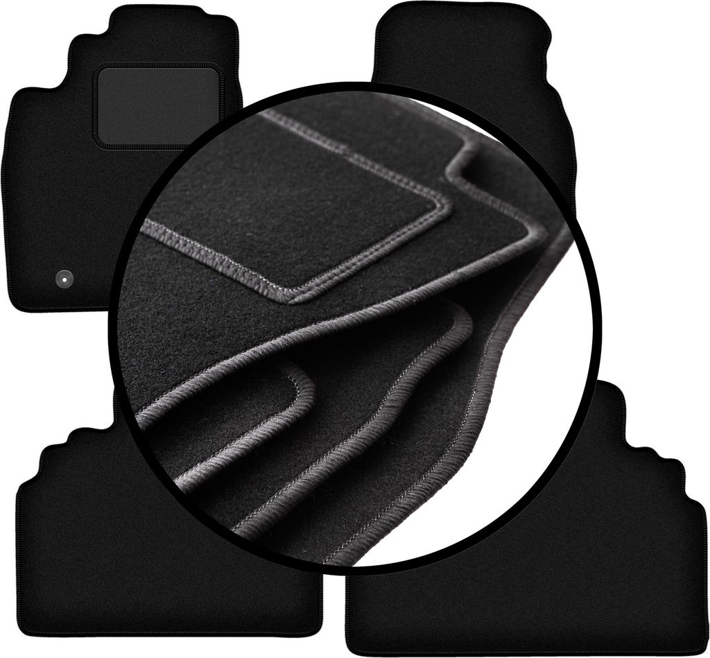 Komplettset Veloursmatten für: Toyota Previa II Minivan (2000-2005)