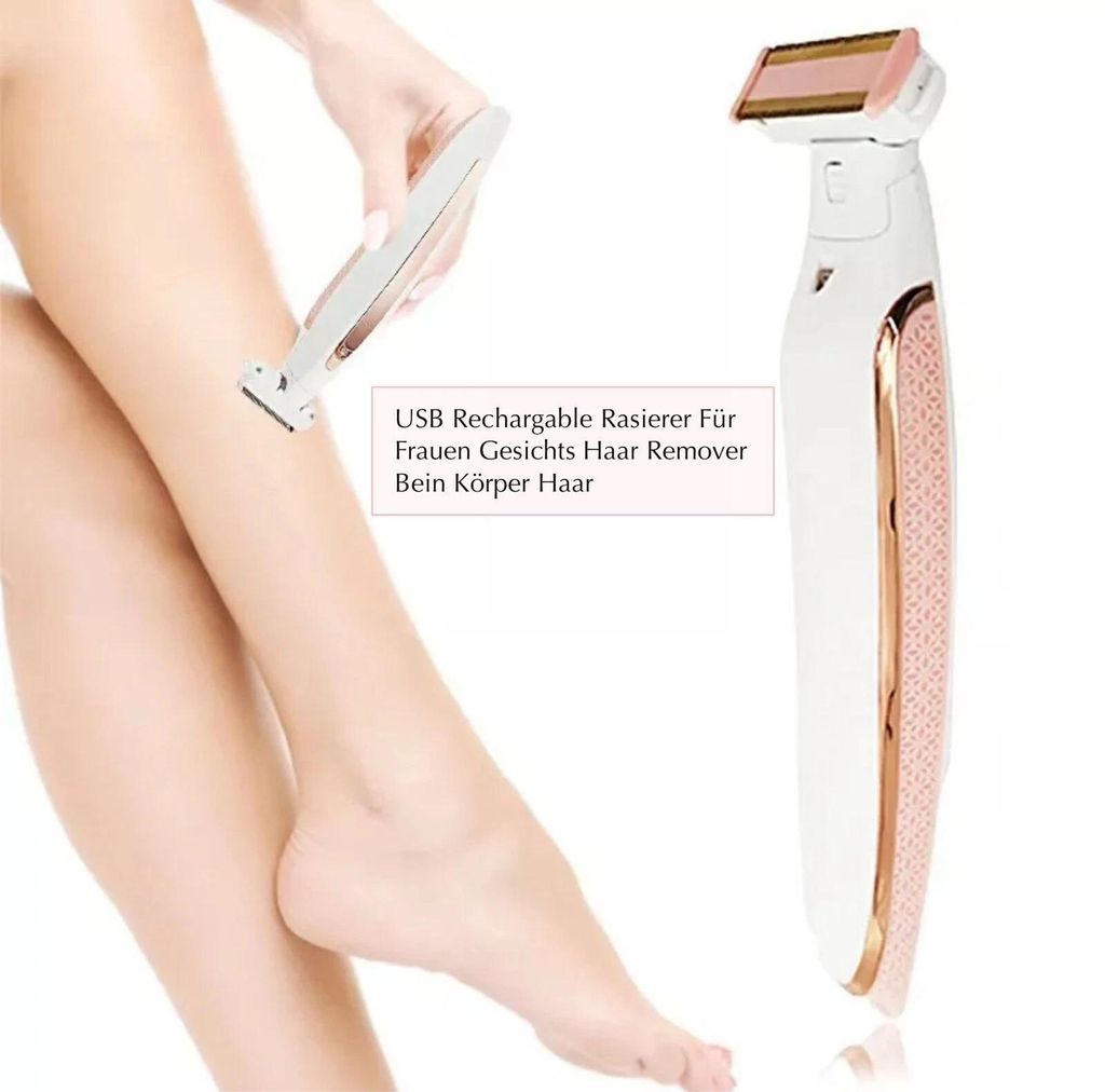 USB Rechargable Rasierer Für Frauen Gesichts Haar Remover Bein Körper Haar