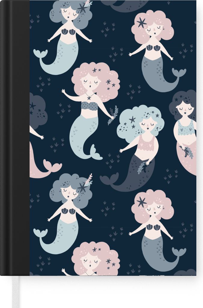 MuchoWow Notizbuch Tagebuch Haushaltsbuch Notebook A5 Design - Mädchen - Meerjungfrau - Notizblock - Notizheft - Notebook - Schreibblock - Papier